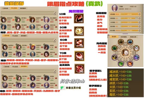 天龙八部峨眉修炼怎么点